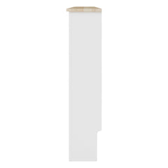 Masca pentru Calorifer ECO-XL 152 cm, MDF Vopsit de 21 mm Lame Verticale, Maro/Alb lucios