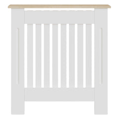Masca pentru Calorifer ECO-S 78 cm, MDF Vopsit de 18 mm Lame Verticale, Maro/Alb