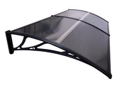 Copertină ECO de ușă 240x100cm marchiză adăpost acoperiș negru-antracit