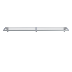 Copertină PREMIUM de ușă 200x60cm / marchiză / adăpost / acoperiș - brațe gri - placă 6mm întreagă transparent