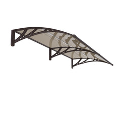 Copertină ECO de ușă 200x100cm marchiză adăpost acoperiș maro-bronz