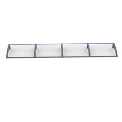 Copertină PRO Alu+Plexiglas de ușă 400x80cm marchiză adăpost acoperiș gri-transparent