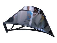 Copertină ECO de ușă 240x60cm marchiză adăpost acoperiș negru-antracit
