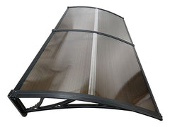 Copertină ECO de ușă 200x60cm marchiză adăposta coperiș negru-bronz