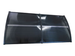 Copertină ECO de ușă 240x60cm marchiză adăpost acoperiș negru-antracit