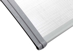 Copertină ECO de ușă 120x100cm marchiză adăpost acoperiș gri-transparent