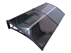 Copertină ECO de ușă 120x120cm marchiză adăpost acoperiș negru-antracit
