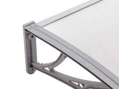 Copertină ECO 100x120 cm din policarbonat – Gri/Transparent