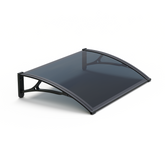Copertină PRO Alu+Plexiglas de ușă 150x100cm marchiză adăpost acoperiș negru-antracit