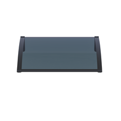 Copertină PRO Alu+Plexiglas de ușă 100x120cm marchiză adăpost acoperiș negru-antracit