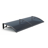Copertină PRO Alu+Plexiglas de ușă 200x80cm marchiză adăpost acoperiș negru-antracit
