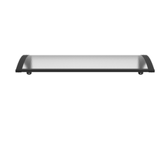 Copertină PREMIUM de ușă 150x60cm / marchiză / adăpost / acoperiș - brațe negre - placă 6mm întreagă transparent