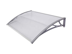 Copertină ECO 150x100 cm din policarbonat – Gri/Transparent