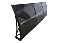Copertină ECO de ușă 300x120cm marchiză adăpost acoperiș negru-antracit