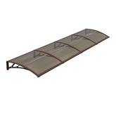 Copertină ECO de ușă 400x150cm marchiză adăpost acoperiș maro-bronz