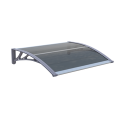 Copertină ECO de ușă 150x100cm marchiză adăpost acoperiș gri-antracit