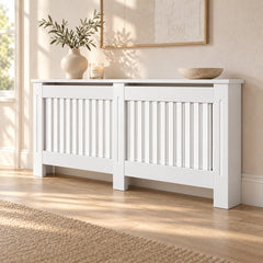 Masca pentru Calorifer PREMIUM 3XL 203x82x21.5 cm, MDF Vopsit de 21 mm, Calitate Superioara, Alb lucios