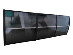 Copertină ECO de ușă 240x150cm marchiză adăpost acoperiș negru-antracit