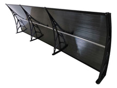 Copertină ECO de ușă 300x120cm marchiză adăpost acoperiș negru-antracit