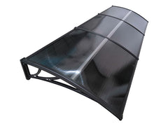 Copertină ECO de ușă 240x150cm marchiză adăpost acoperiș negru-antracit