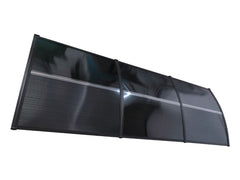 Copertină ECO de ușă 300x60cm marchiză adăpost acoperiș negru-antracit