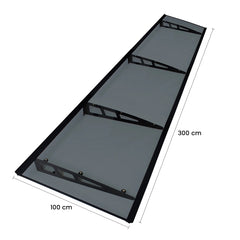 Copertină VIVIEN PRO 300x100 cm din aluminiu și plexiglas – Negru/Antracit