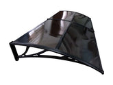 Copertină ECO de ușă 240x100cm marchiză adăpost acoperiș negru-bronz