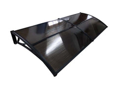 Copertină ECO de ușă 240x100cm marchiză adăpost acoperiș negru-bronz