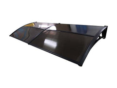 Copertină ECO de ușă 240x80cm marchiză adăpost acoperiș negru-bronz