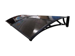 Copertină ECO de ușă 240x100cm marchiză adăpost acoperiș negru-bronz