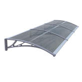 Copertină ECO de ușă 360×100cm marchiză adăpost acoperiș gri-antracit
