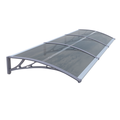 Copertină ECO de ușă 300x100cm marchiză adăpost acoperiș gri-antracit