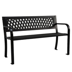 Bancă grădină LYRA oțel antracit - 119x50x75 cm