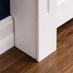 Masca pentru Calorifer ECO-L 132 cm, MDF Vopsit de 18 mm Lame Verticale, Maro/Alb