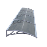 Copertină ECO de ușă 400x100cm marchiză adăpost acoperiș gri-antracit