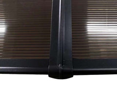 Copertină ECO de ușă 360×80cm marchiză adăpost acoperiș negru-bronz