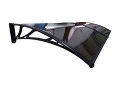 Copertină ECO de ușă 240x80cm marchiză adăpost acoperiș negru-bronz