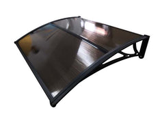 Copertină ECO de ușă 150x100cm marchiză adăpost acoperiș negru-bronz