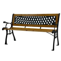 Bancă grădină SOLE lemn/oțel/PVC - 125x52x74 cm