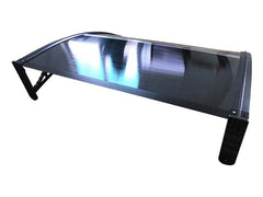 Copertină ECO de ușă 100x120cm marchiză adăpost acoperiș negru-antracit