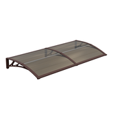 Copertină ECO de ușă 240×120cm marchiză adăpost acoperiș maro-bronz