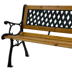 Bancă grădină SOLE lemn/oțel/PVC - 125x52x74 cm