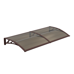 Copertină ECO de ușă 200x150cm marchiză adăpost acoperiș maro-bronz