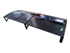 Copertină ECO de ușă 240x100cm marchiză adăpost acoperiș negru-antracit