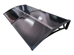 Copertină ECO de ușă 240x100cm marchiză adăpost acoperiș negru-antracit