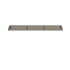 Copertină PREMIUM de ușă 300x150cm / marchiză / adăpost / acoperiș - brațe maro - placă 6mm întreagă bronz