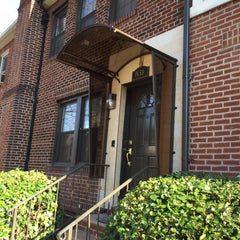 Copertină FLUX PRO Alu + Policarbonat de ușă 130x53x30cm marchiză adăpost acoperiș negru-antracit