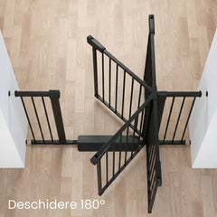 Poartă de Siguranță PRO 180° pentru Copii și Animale 76 x 83-89 cm, NEGRU
