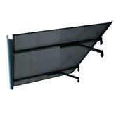 Copertină BODO PRO Alu cu jgheab+Policarbonat de ușă 120x90cm marchiză adăpost acoperiș negru-antracit