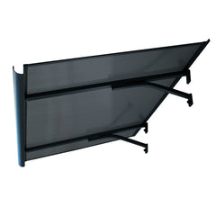 Copertină BODO PRO Alu cu jgheab+Policarbonat de ușă 120x90cm marchiză adăpost acoperiș negru-antracit